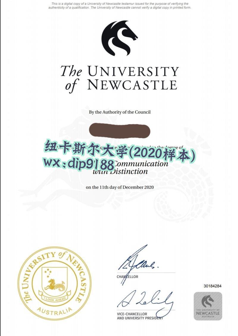 纽卡斯尔大学学历2020毕业证样本图