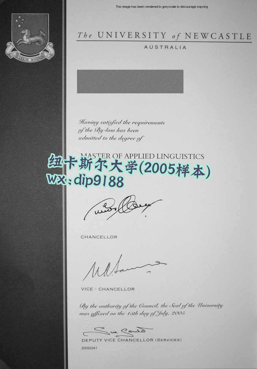 纽卡斯尔大学学历2005毕业证样本图