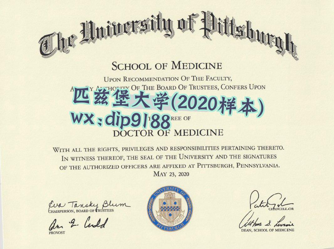 匹兹堡大学学历2020毕业证样本图