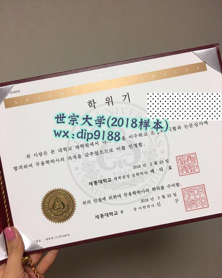 世宗大学学历2018毕业证样本图