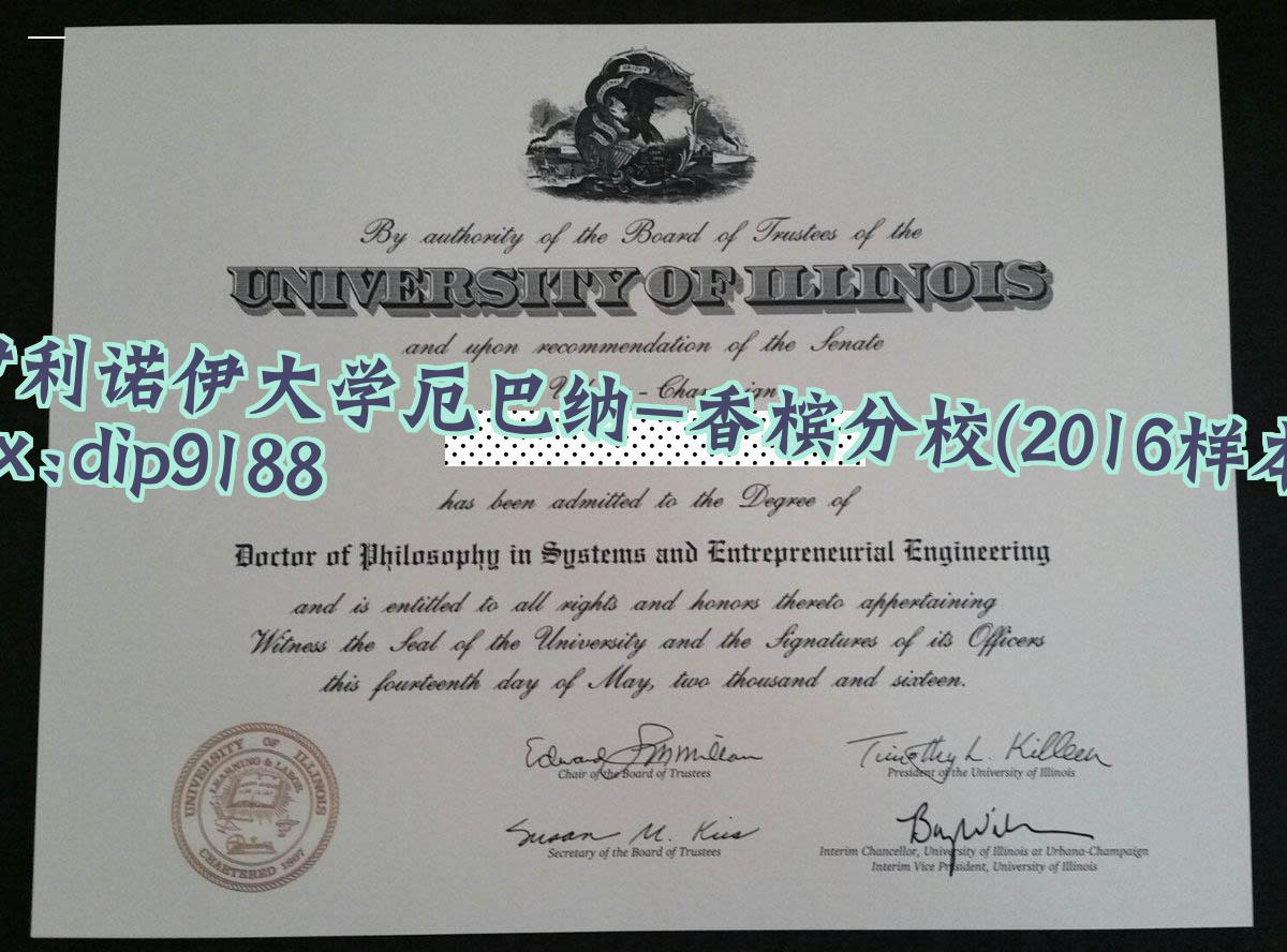 伊利诺伊大学厄巴纳-香槟分校学历2016毕业证样本图片