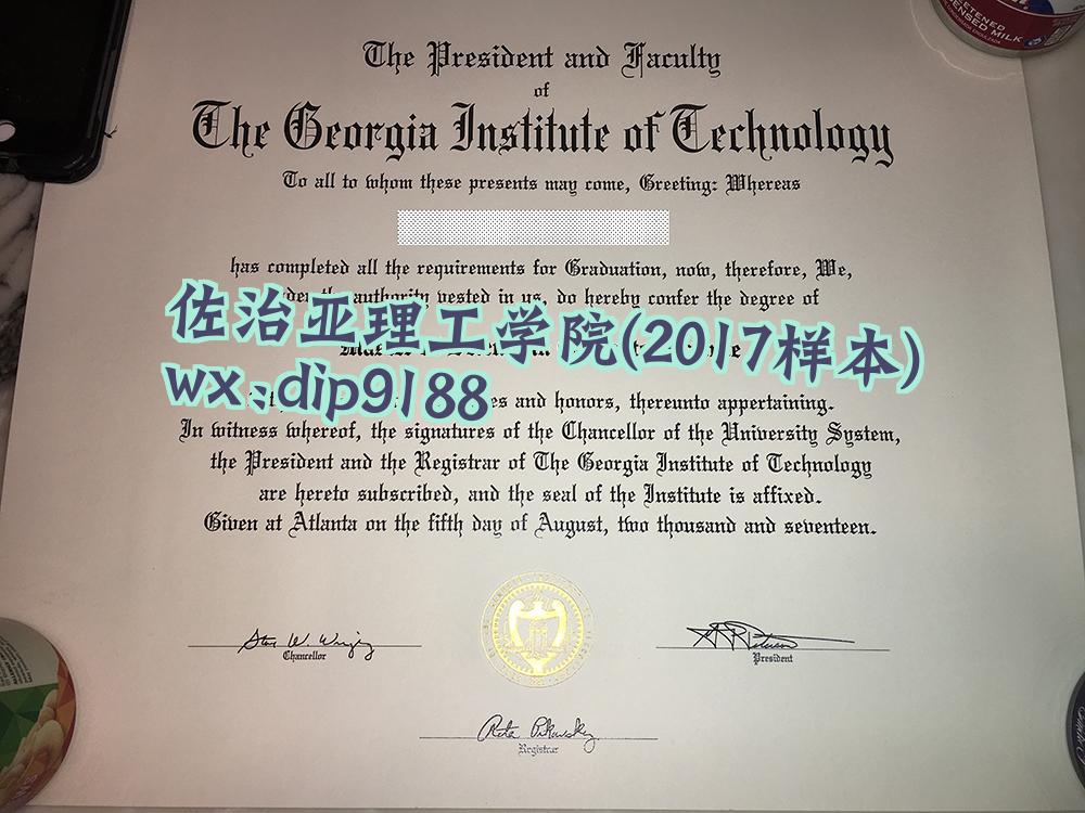 佐治亚理工学院学历2017毕业证样本图片