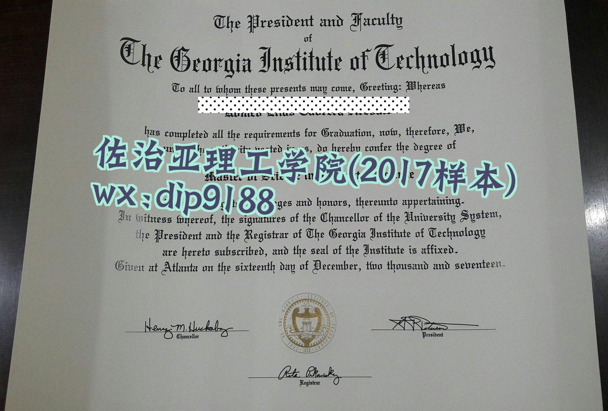 佐治亚理工学院学历2017毕业证样本图片