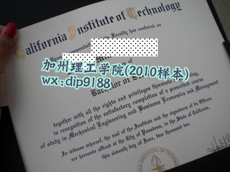 加州理工学院学历2010毕业证样本图