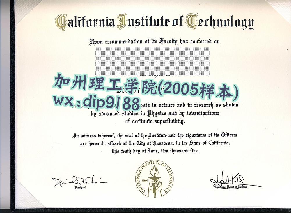 加州理工学院学历2005毕业证样本图片