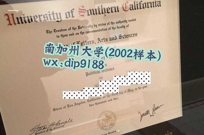 南加州大学学历2002毕业证样本图片