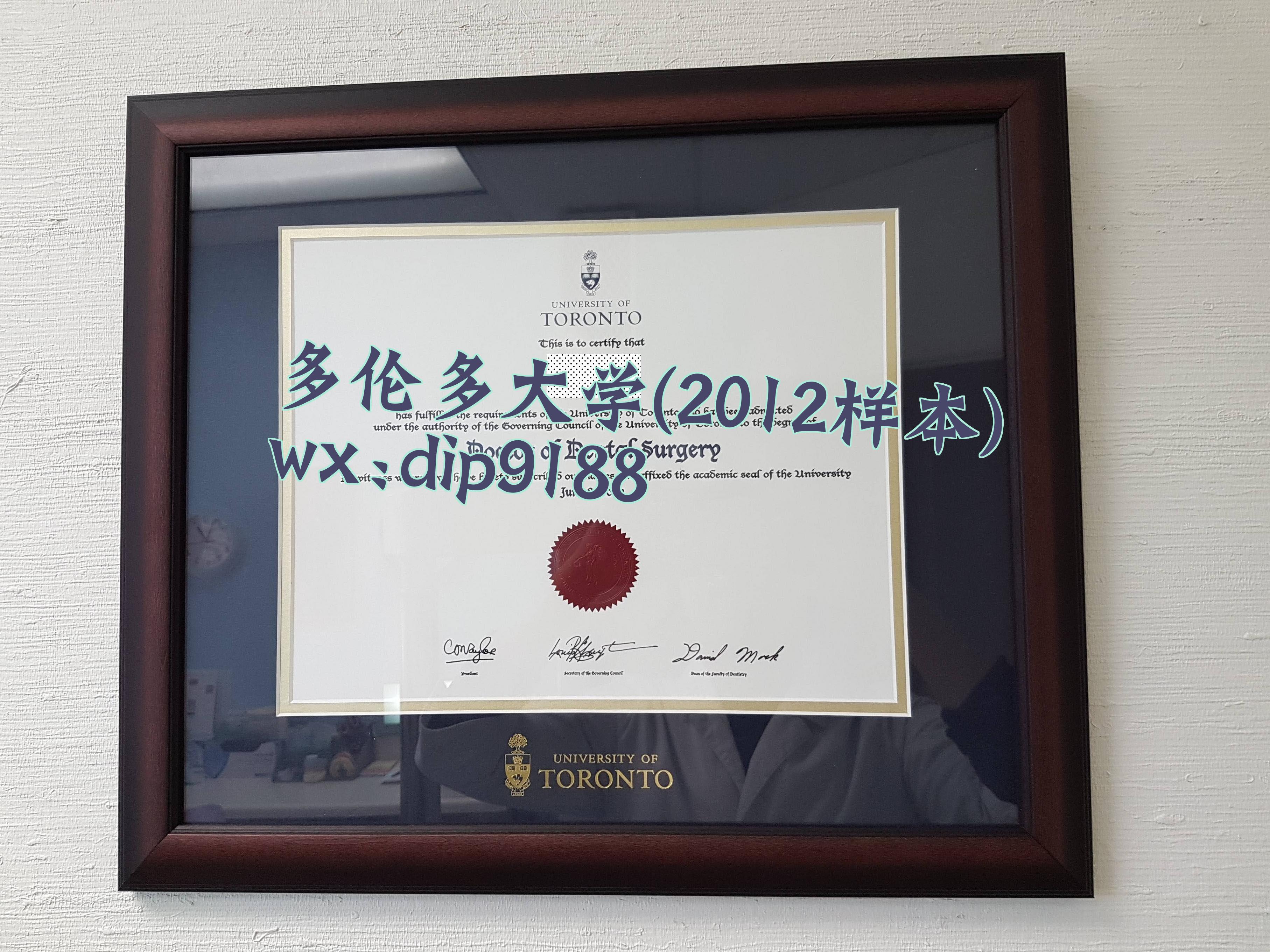 多伦多大学学历2012毕业证样本图