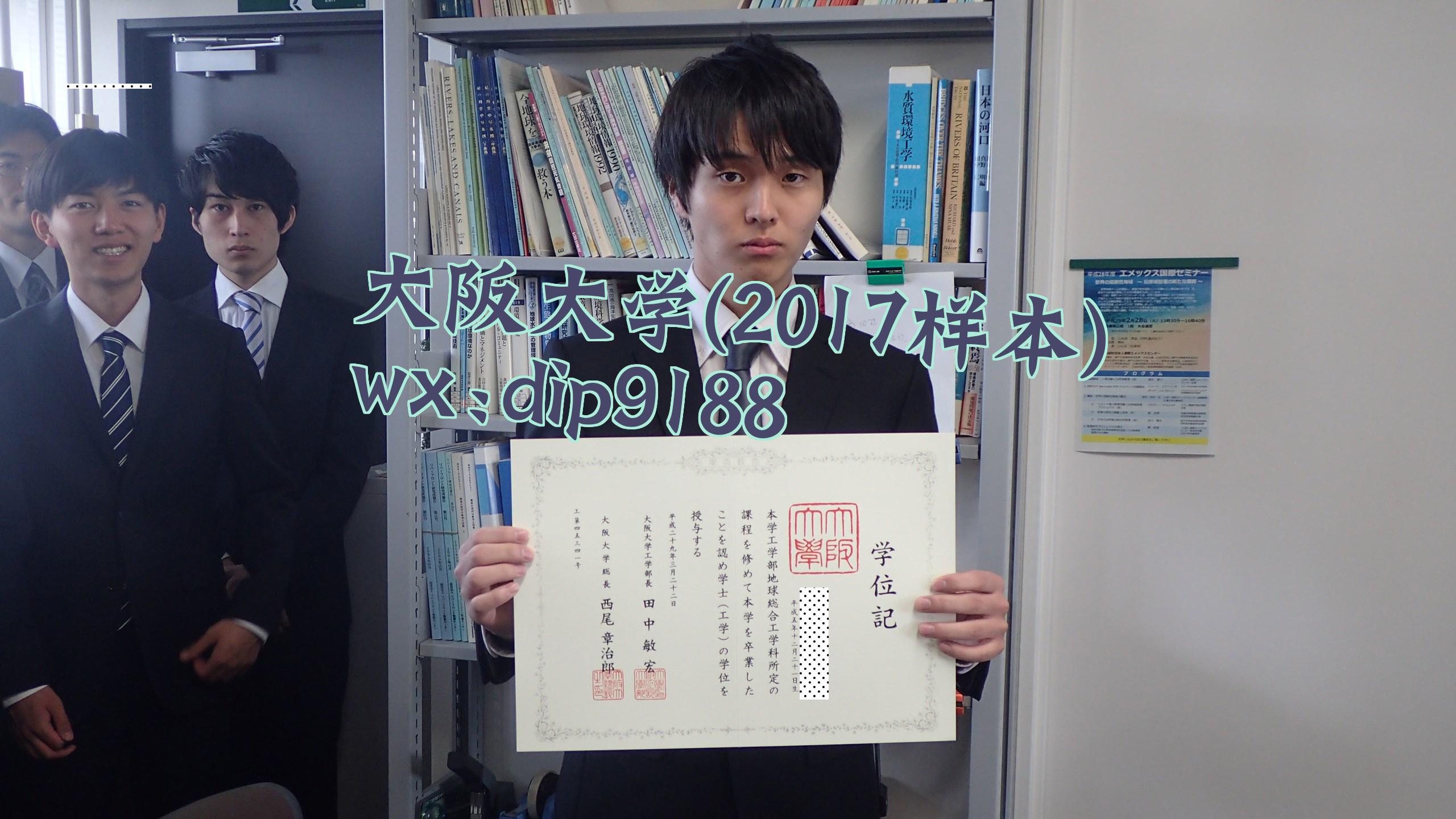 大阪大学学历2017毕业证样本图