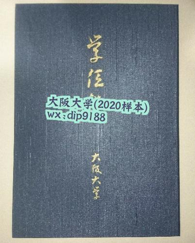 大阪大学学历2020毕业证样本图