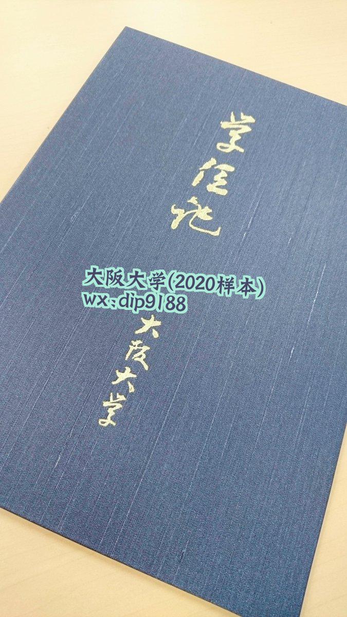 大阪大学学历2020毕业证样本图