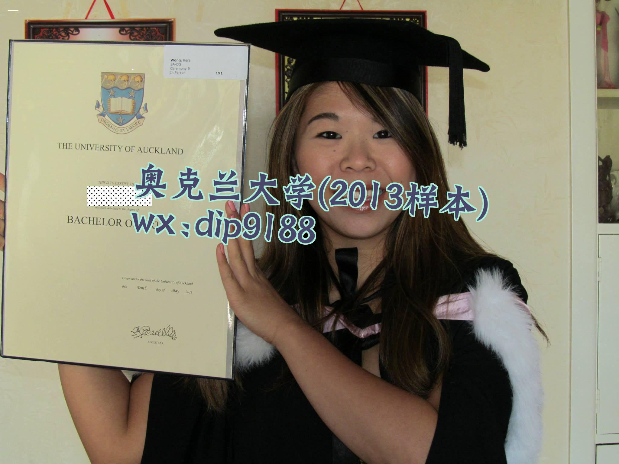奥克兰大学学历2013毕业证样本图