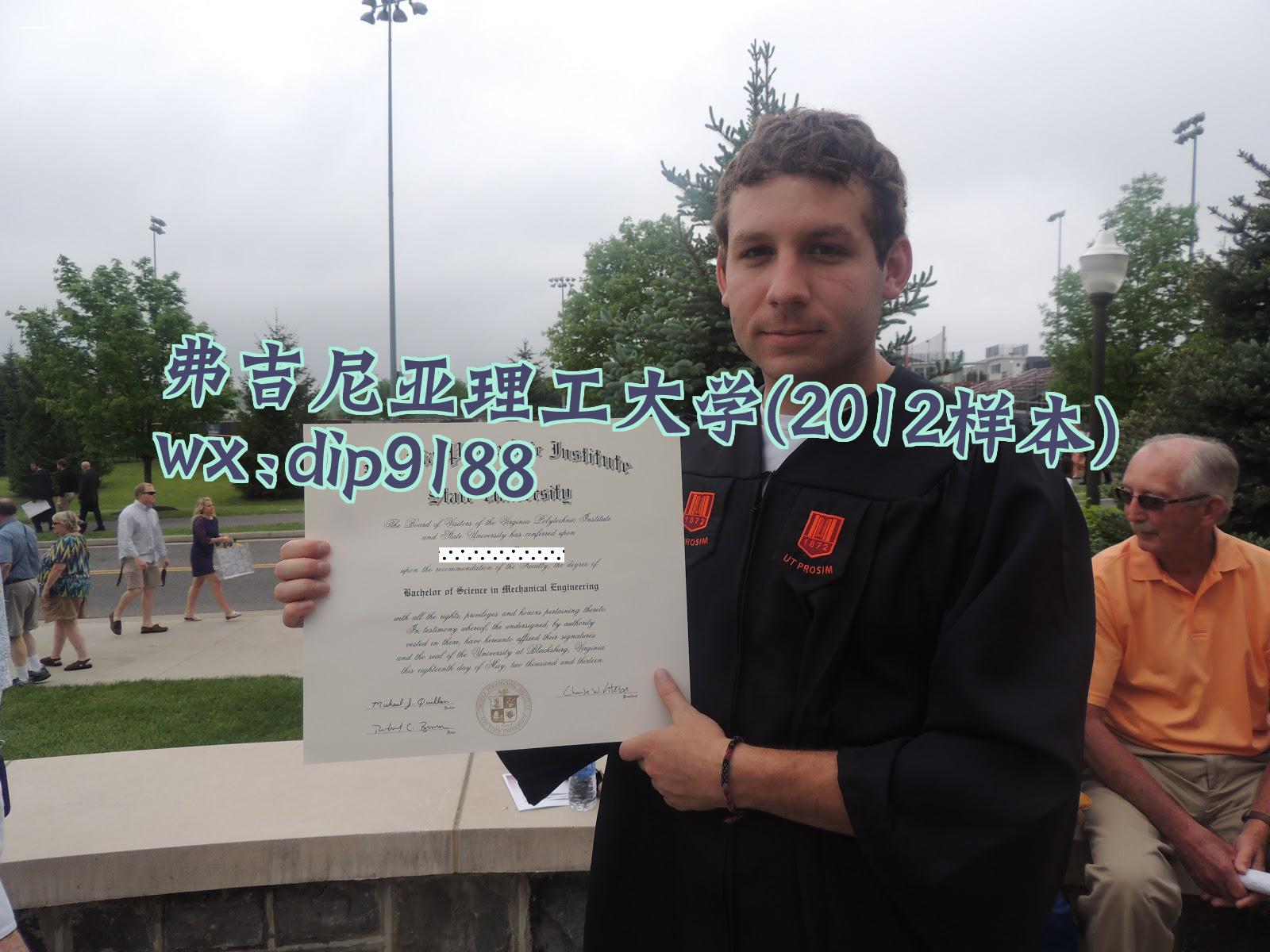 弗吉尼亚理工大学学历2012毕业证样本图