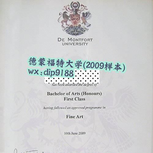 德蒙福特大学学历2009毕业证样本图片