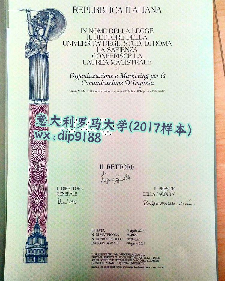 意大利罗马大学学历2017毕业证样本图片