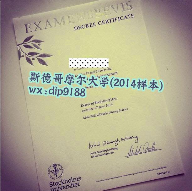 斯德哥摩尔大学学历2014毕业证样本图