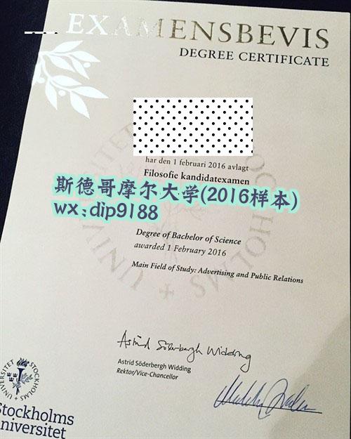 斯德哥摩尔大学学历2016毕业证样本图片
