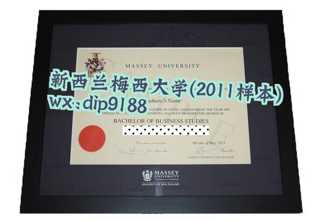 新西兰梅西大学学历2011毕业证样本图片