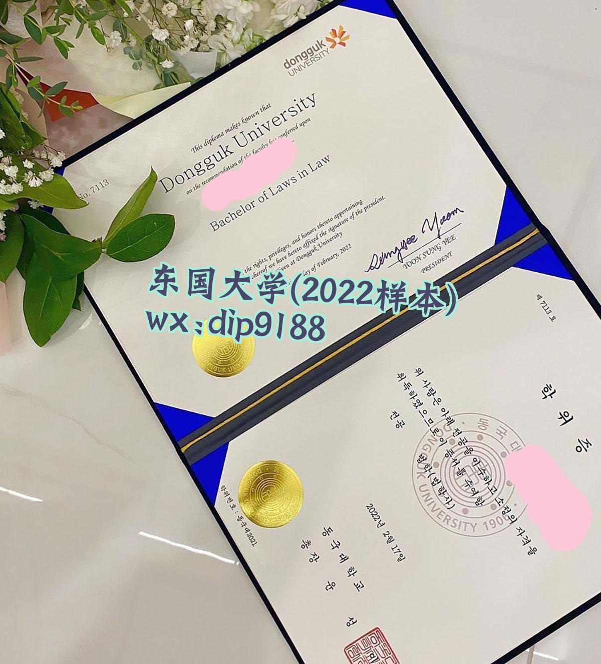 东国大学学历2022毕业证样本图