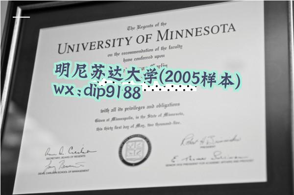 明尼苏达大学学历2005毕业证样本图片