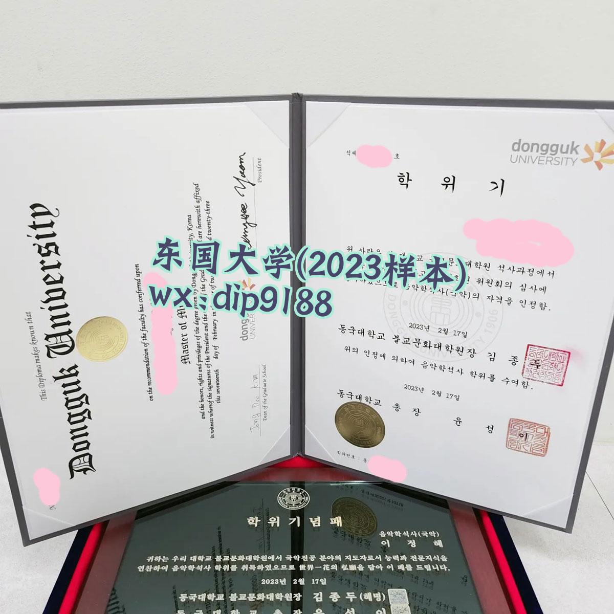 东国大学学历2023毕业证样本图