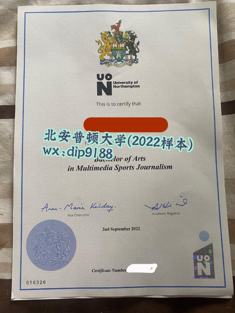北安普顿大学学历2022毕业证样本图