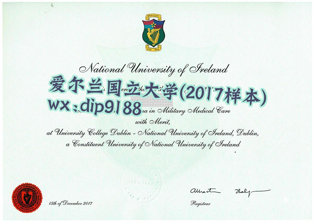 爱尔兰国立大学学历2017毕业证样本图
