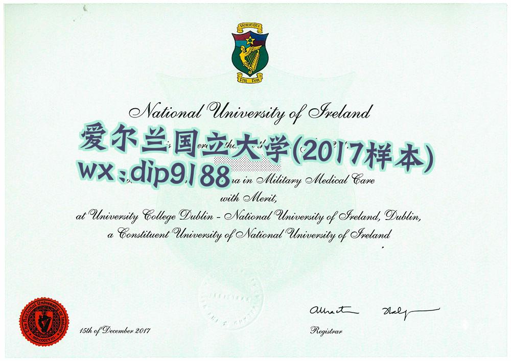 爱尔兰国立大学学历2017毕业证样本图