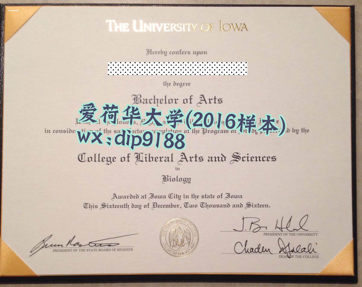 爱荷华大学学历2016毕业证样本图