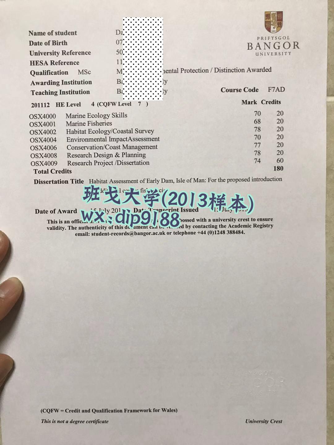 班戈大学学历2013毕业证样本图