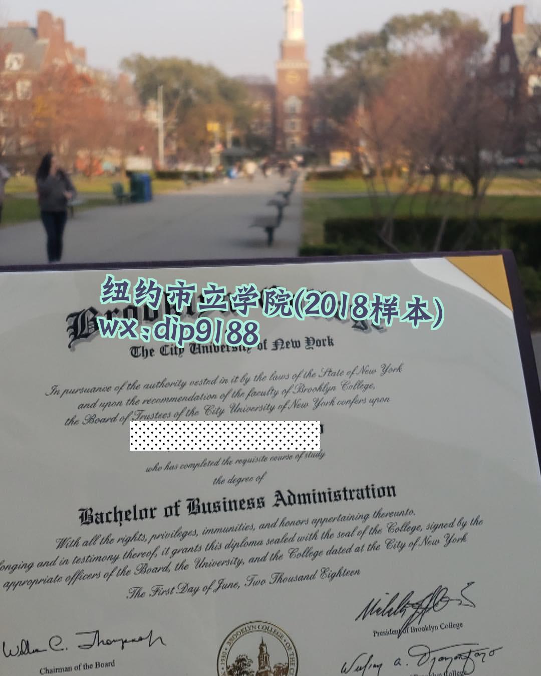 纽约市立学院学历2018毕业证样本图