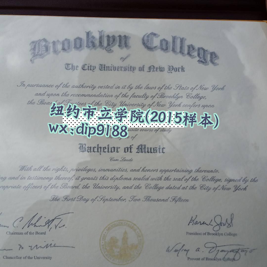 纽约市立学院学历2015毕业证样本图
