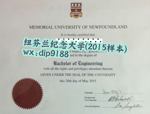 纽芬兰纪念大学学历2015毕业证样本图片