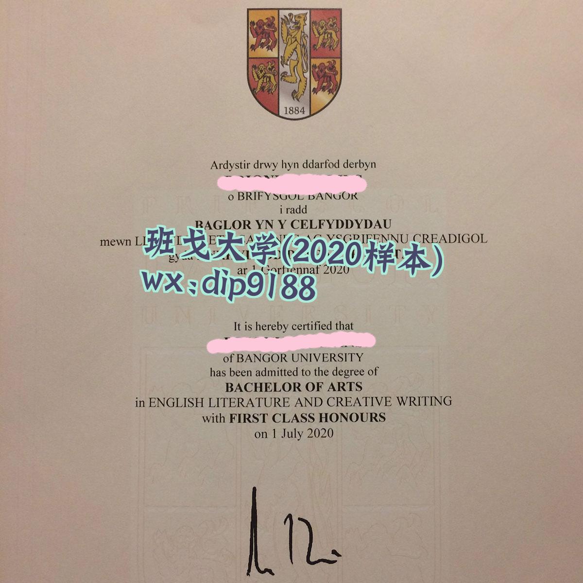 班戈大学学历2020毕业证样本图