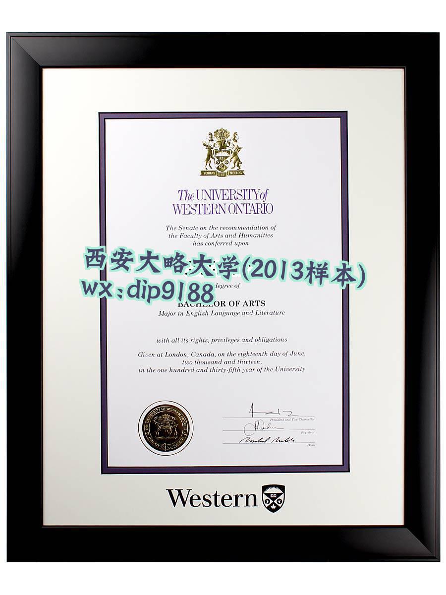 西安大略大学学历2013毕业证样本图