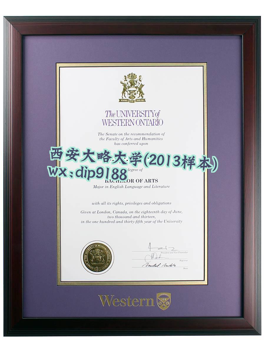 西安大略大学学历2013毕业证样本图