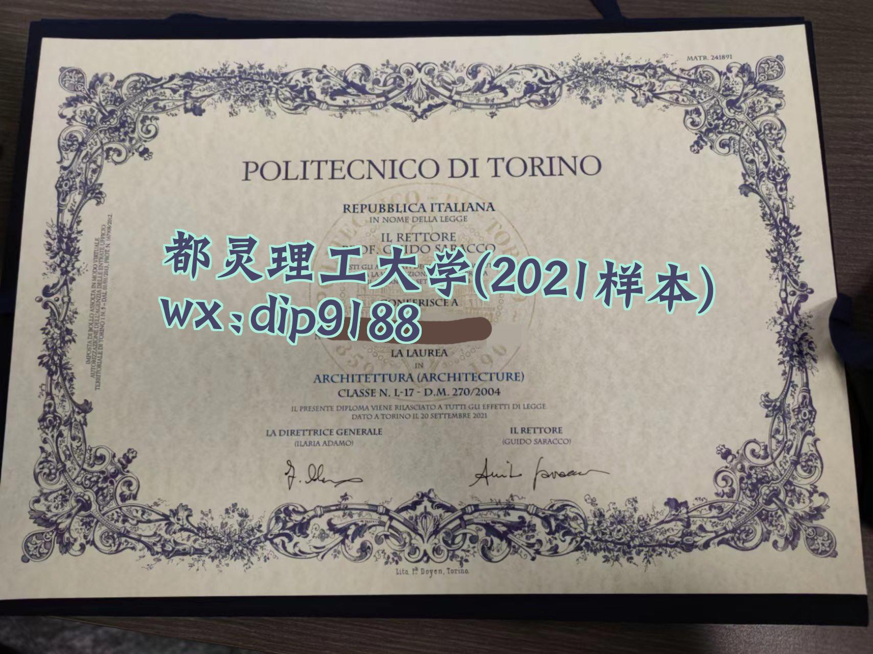都灵理工大学学历2021毕业证样本图片