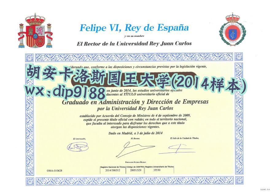 胡安卡洛斯国王大学学历2014毕业证样本图