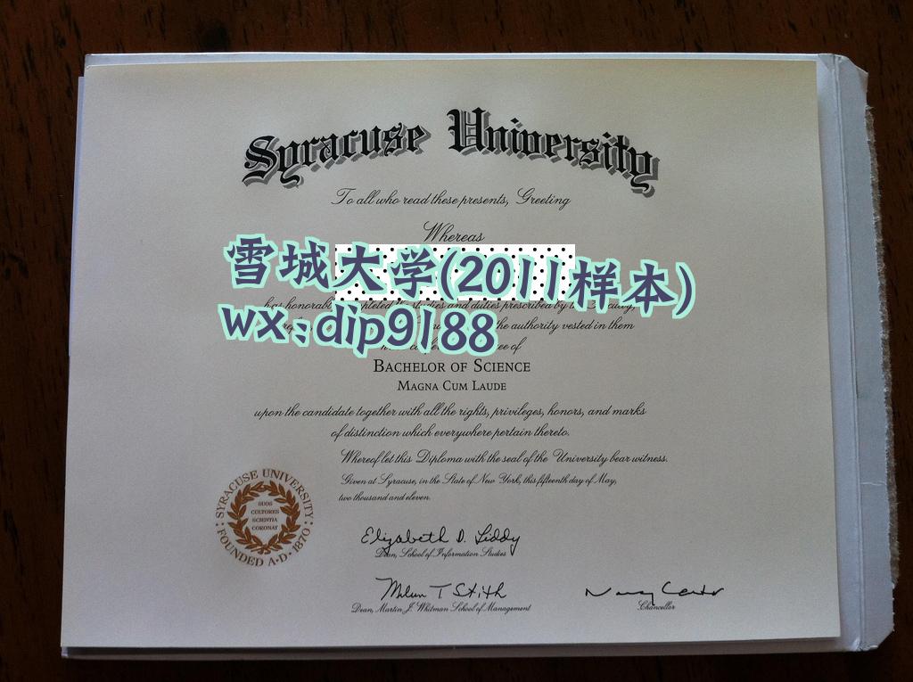 雪城大学学历2011毕业证样本图