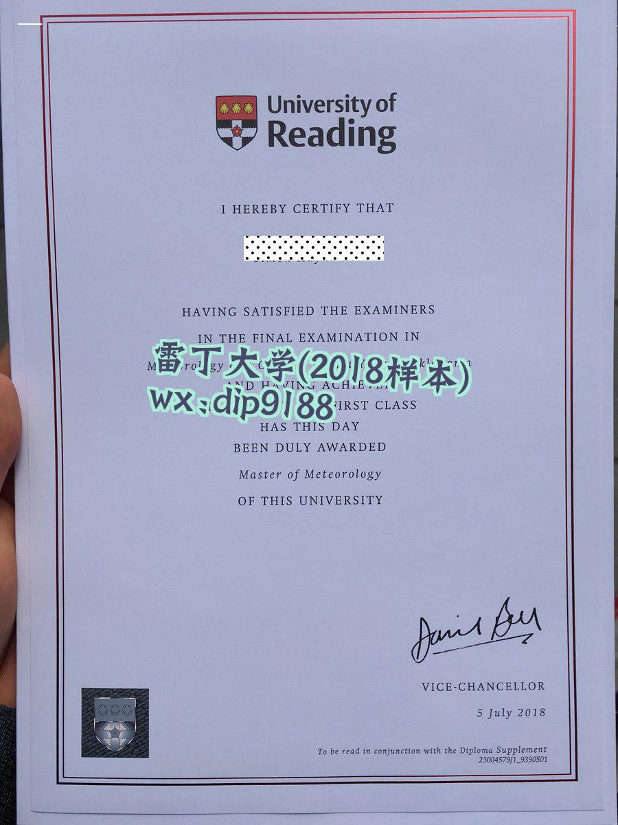 雷丁大学学历2018毕业证样本图