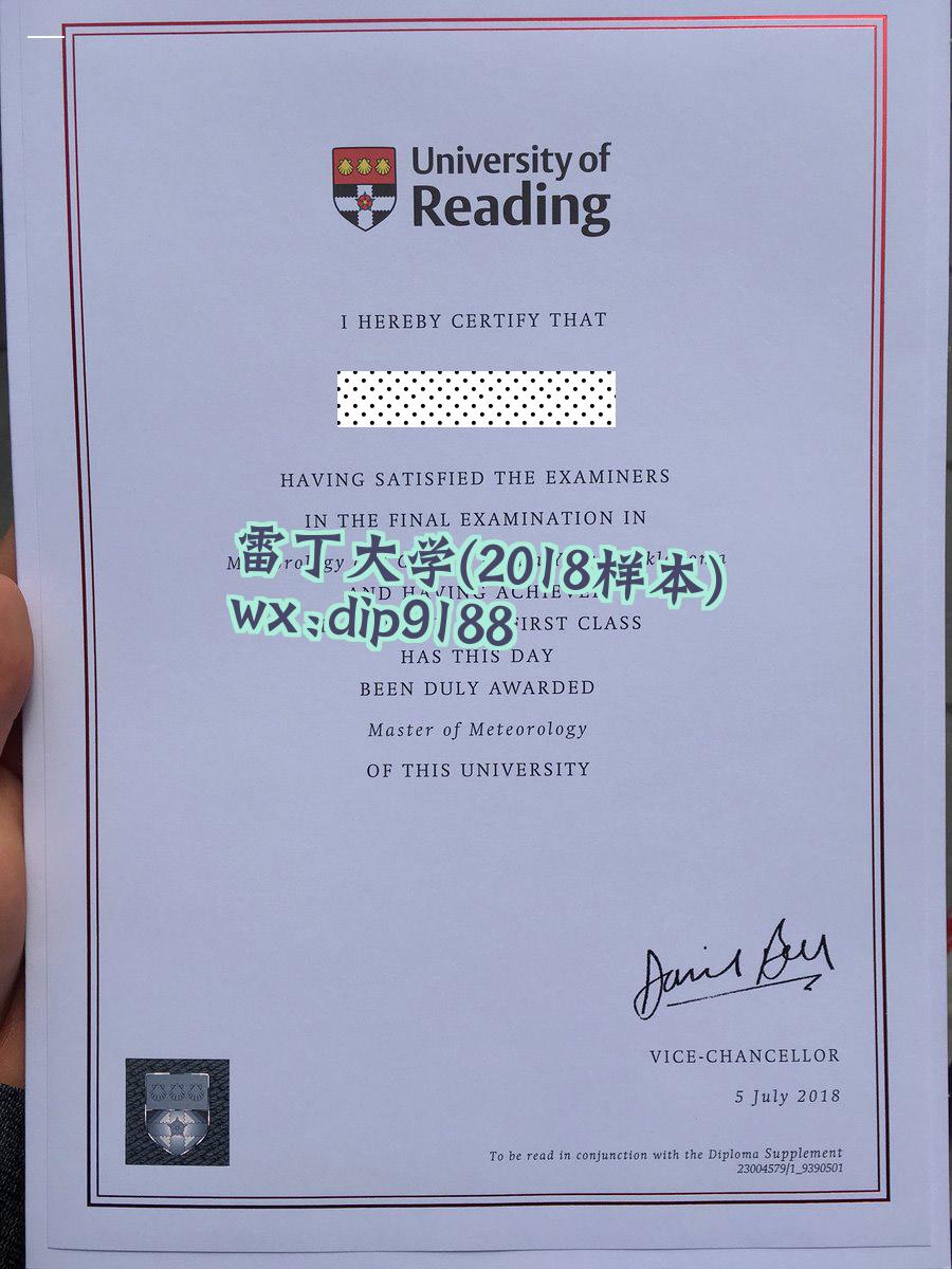 雷丁大学学历2018毕业证样本图