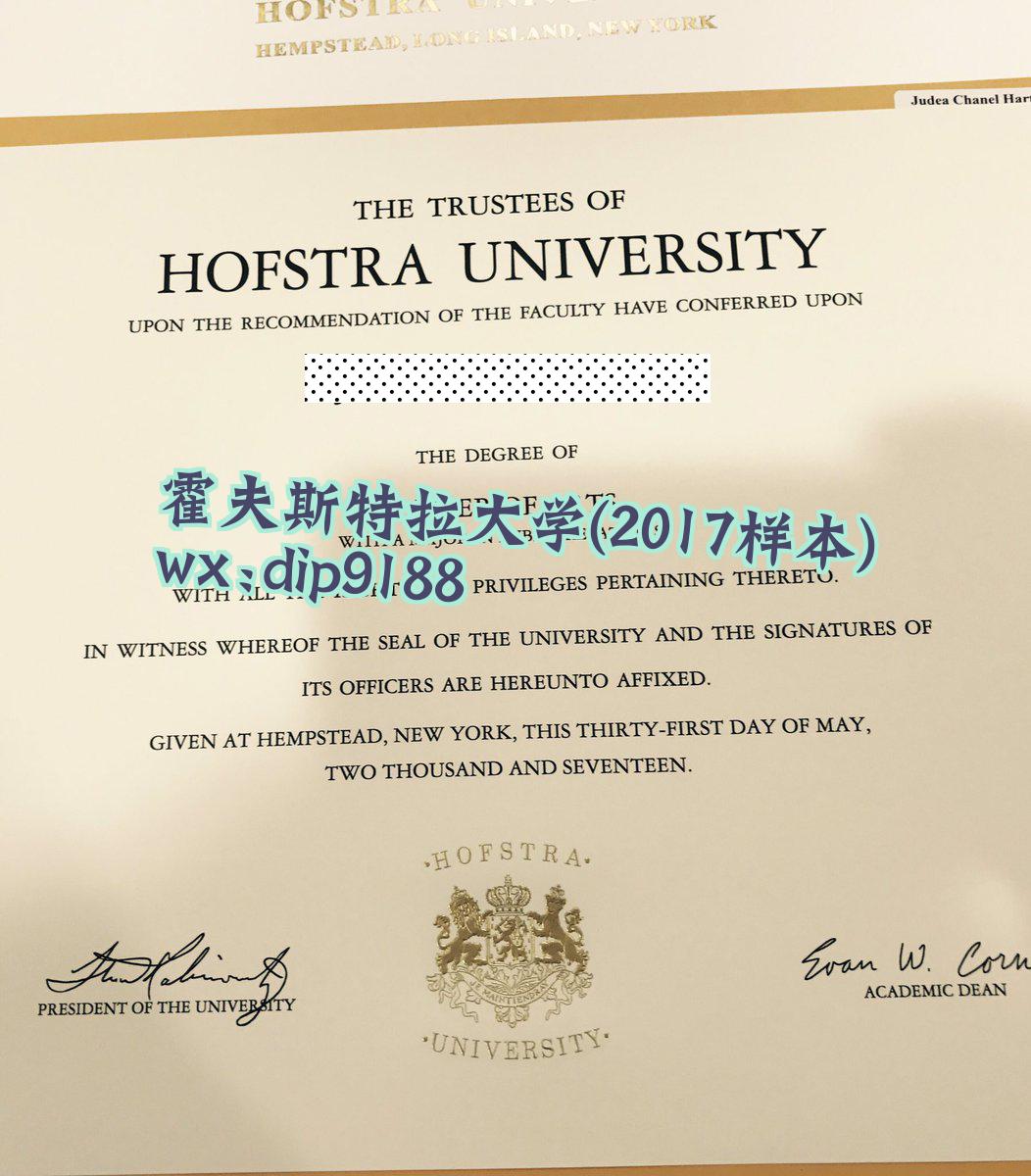 霍夫斯特拉大学学历2017毕业证样本图