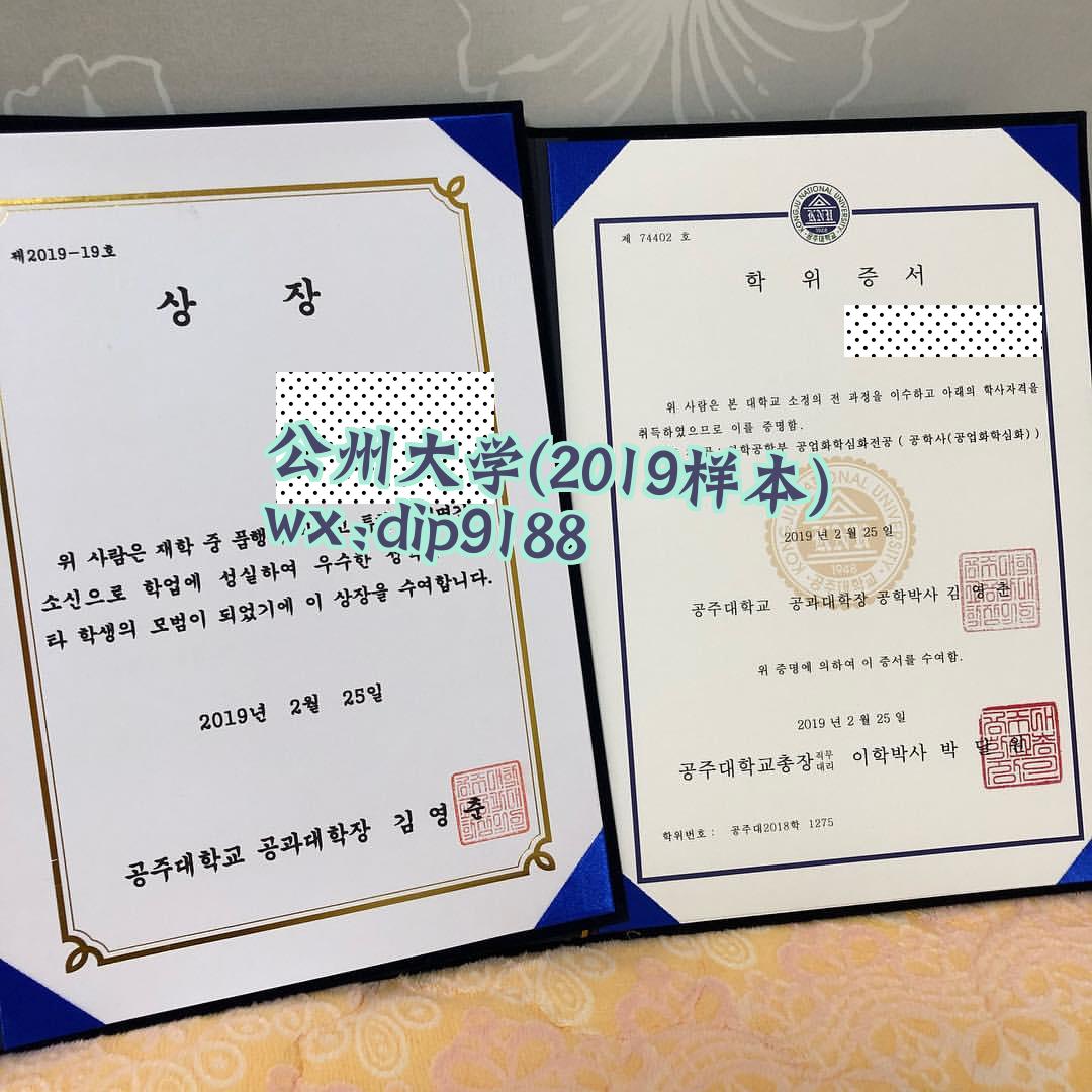 公州大学学历2019毕业证样本图片