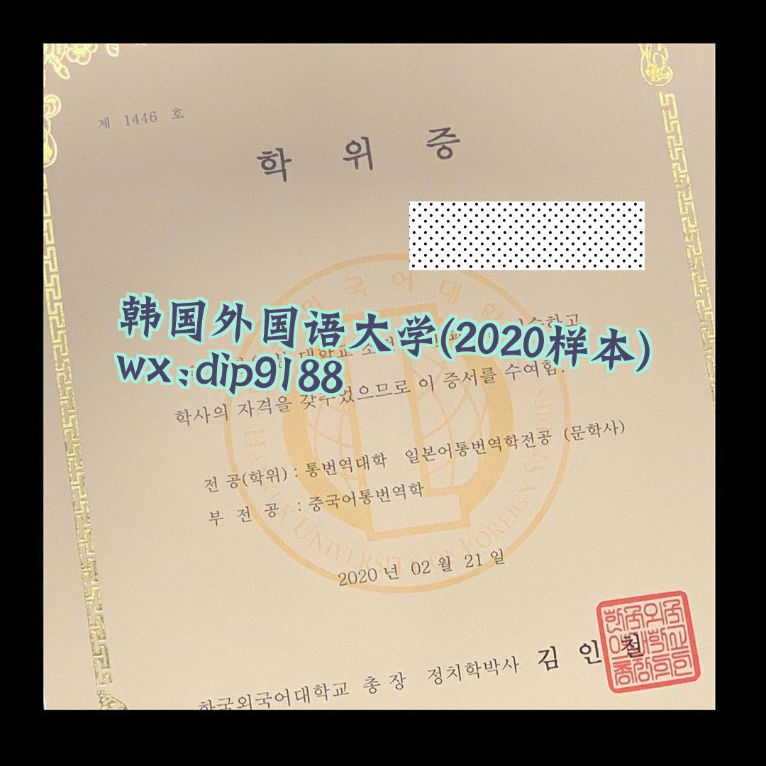 韩国外国语大学学历2020毕业证样本图