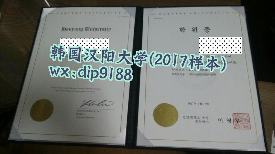 韩国汉阳大学学历2017毕业证样本图片