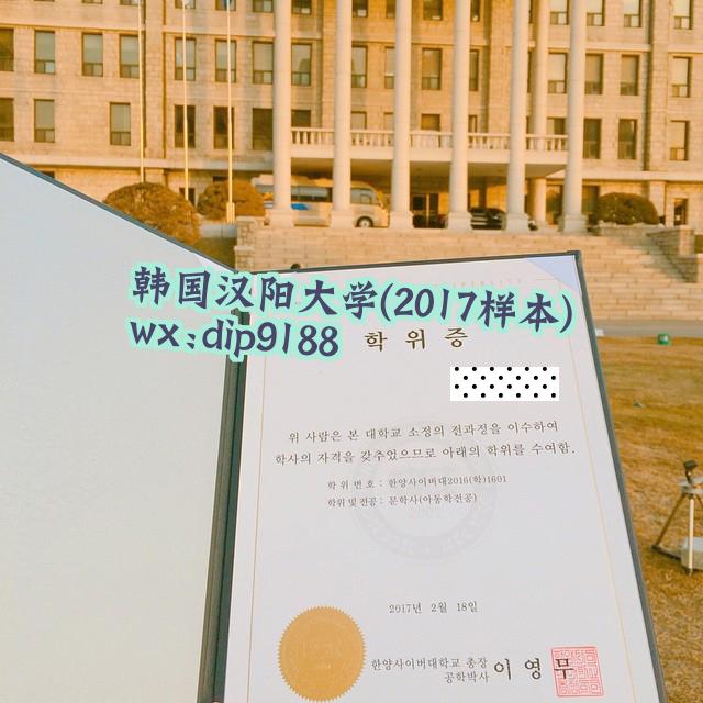 韩国汉阳大学学历2017毕业证样本图片