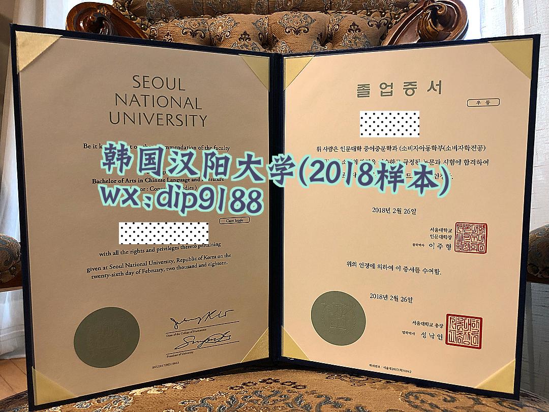 韩国汉阳大学学历2018毕业证样本图片