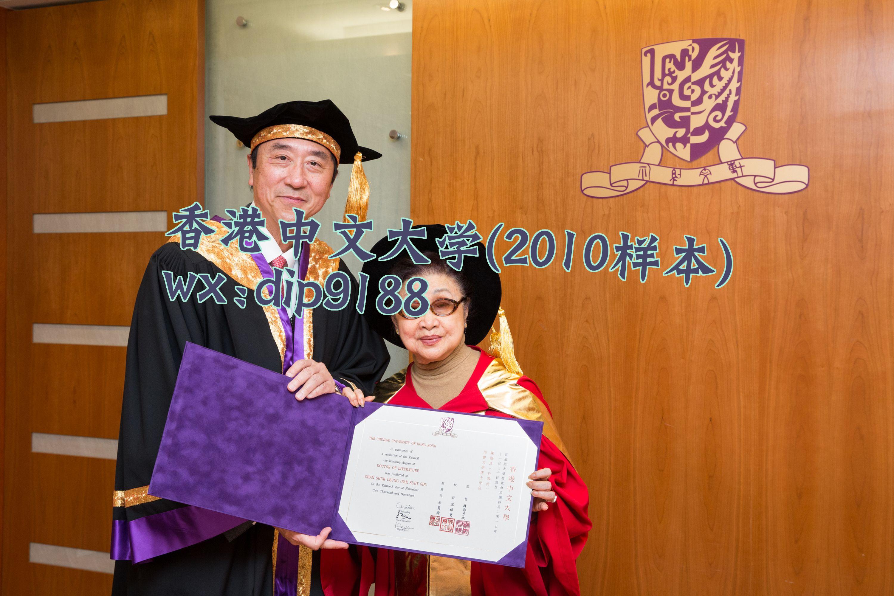 香港中文大学学历2010毕业证样本图