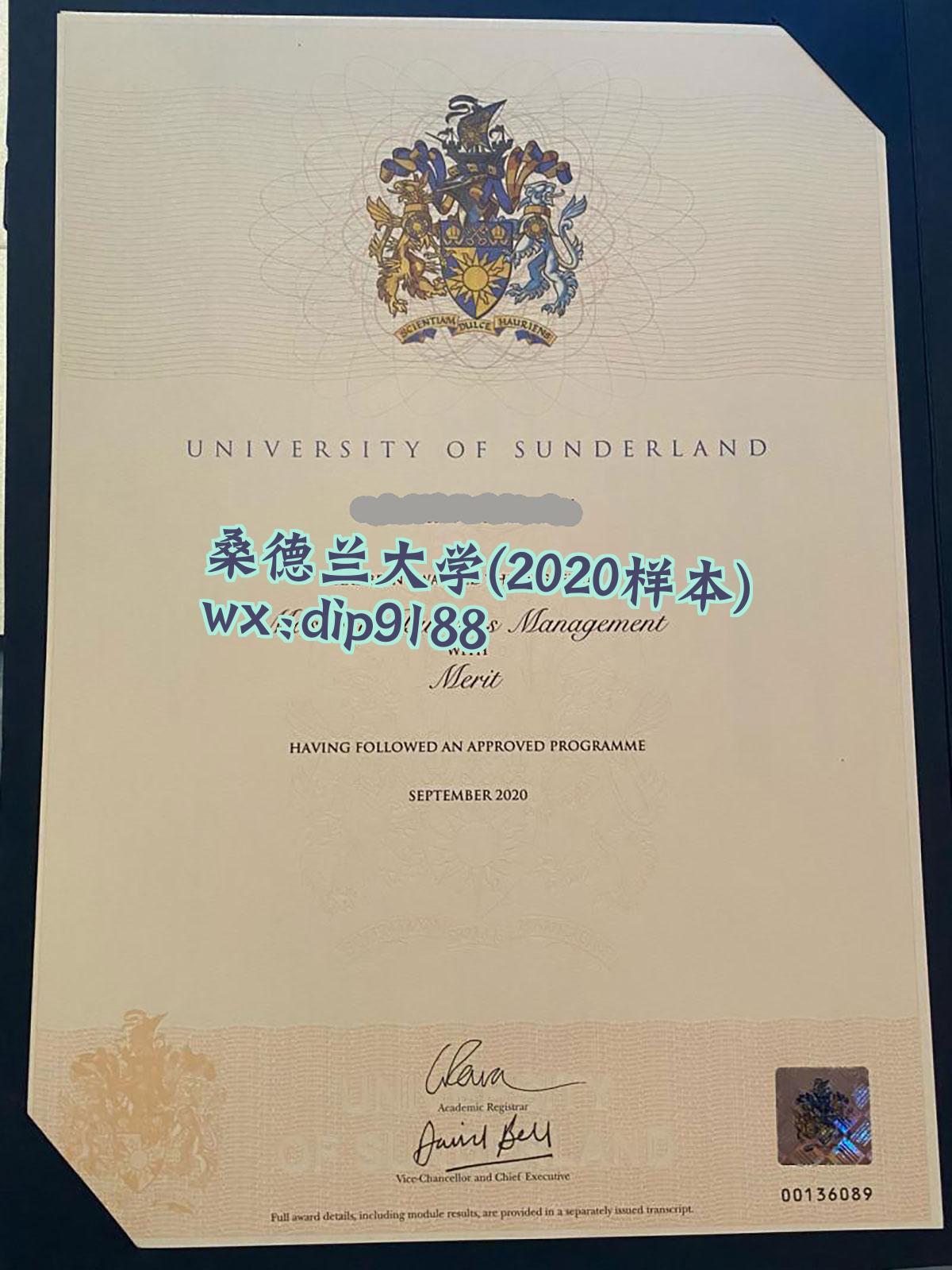 桑德兰大学学历2020毕业证样本图
