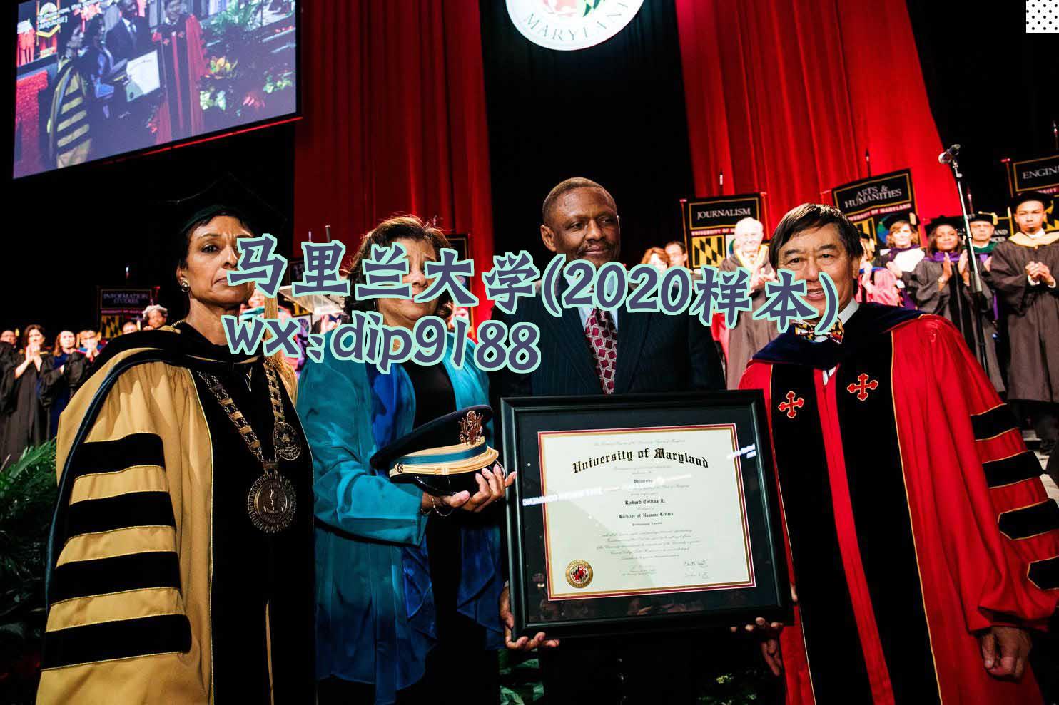 马里兰大学学历2020毕业证样本图