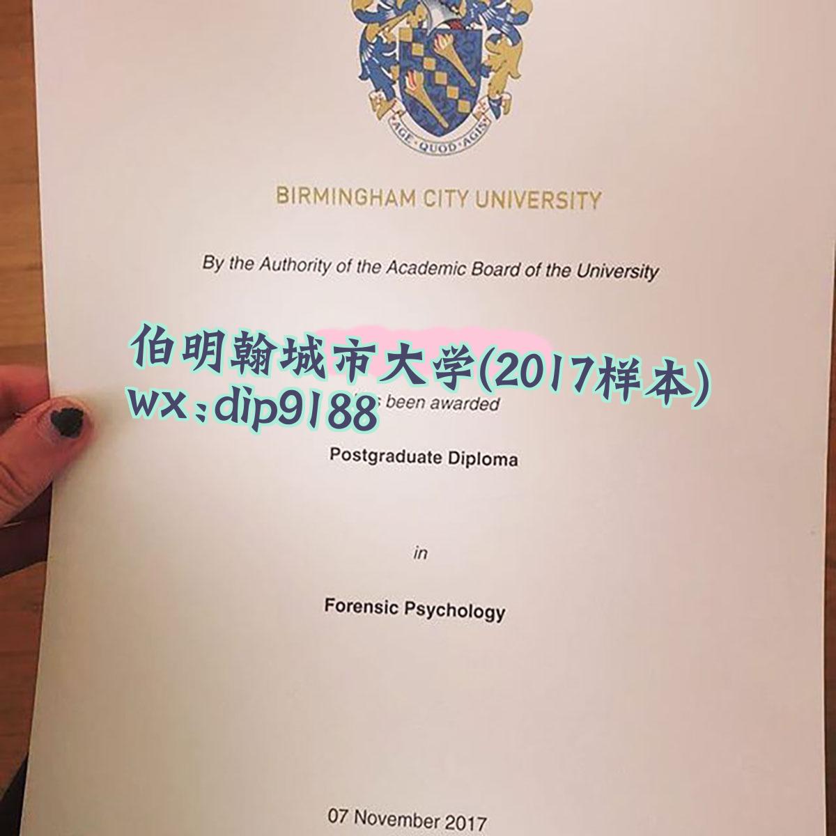 伯明翰城市大学学历2017毕业证样本图
